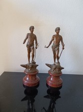 Coppia di statuette in bronzo - Fine 800
