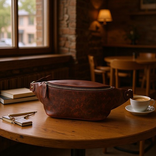 Vintage leather chest bag - chest,