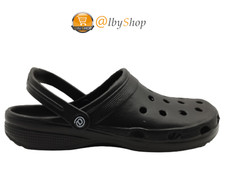 ciabatta da donna uomo in gomma mare piscina sabot chiuso nero unisex nuovo