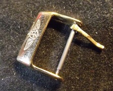 BREITLING - RARE VINTAGE BUCKLE 18 mm INSIDE YELLOW GOLD COLOR - SWISS MADE