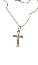 Collana Con Croce 45cm In Oro