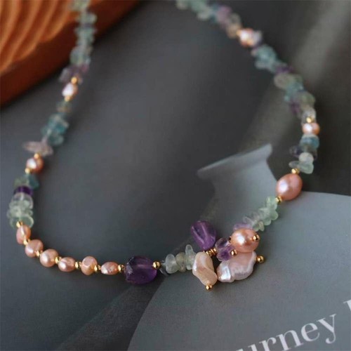 Collana acciaio choker perle - collana,