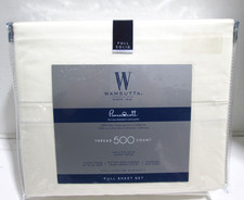 WAMSUTTA 500 Fili Pima Cott Set Completo Fogli AVORIO NUOVO SIGILLATO SPEDIZIONE GRATUITA