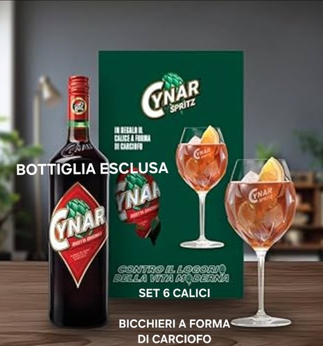 Set calici cynar spritz - x6,