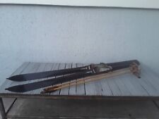 Sci In Legno Vintage Con Attacchi Originali E Bastoncini