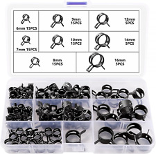 90 Pezzi 6/7/8/9/10/12/14/16 Mm Clip Fascette Stringitubo a Molla, Fascette per 