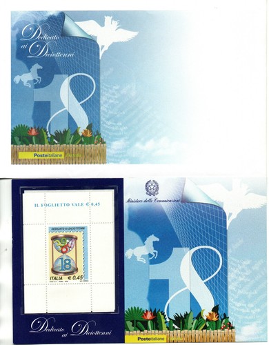 2006 francobollo busta - blu, 18