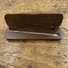 Penna A Sfera Sandoz Marrone Oro Con Porta Penna In Legno Sigillata