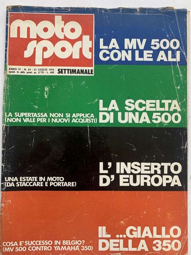 Moto sport luglio 1974 - luglio,