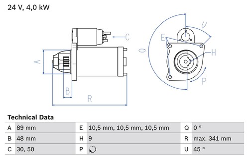 Motorino avviamento bosch - motorino, di