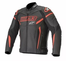 ALPINESTARS TWING RING LEATHER JACKET MOTORBIKE /MOTORCYCLBLACK/RED BY TRICORE