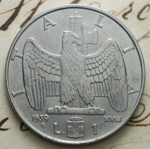 Lira 1939 king - veiii, fascist