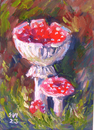 Fly agarico originale dipinto - fly,