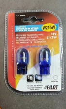 KIT 2 LAMPADE VETRO T20 BLU-XE