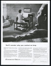 1956 Hammond B3 B-3 organ photo vintage print ad