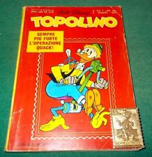TOPOLINO n. 910 con FRANCOBOLLO che Tintinna Operazione Quack Mondadori 6/5/1973