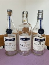 Cognac Martell Vs + 2 Cordon Bleu 70cl - 3 bottiglie vuote
