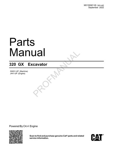 Catalogo ricambi escavatore