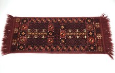 Tappeto Da Tavolo Persiano Vintage Fatto A Mano 34" Piccolo BB654