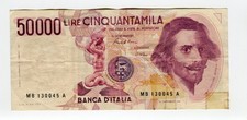Banconota 50000 Lire Bernini Falso d'epoca