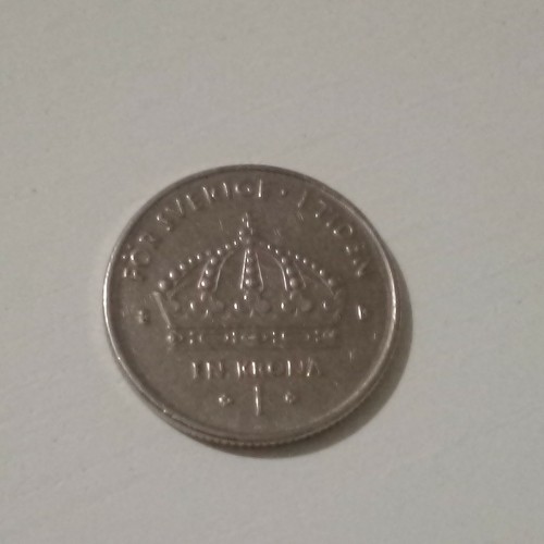 Moneta corona svedese anno - 1,