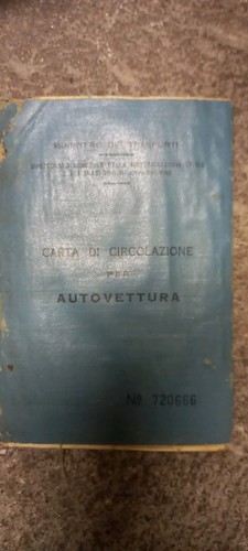 Fiat 600 libretto d - , d'epoca