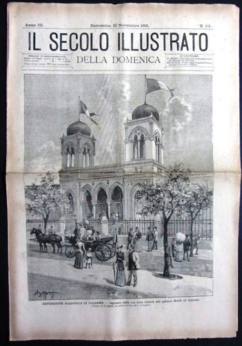1891 expo palermo arrivo reali - expo,