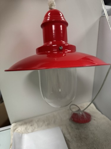 Plafoniera rossa metallo