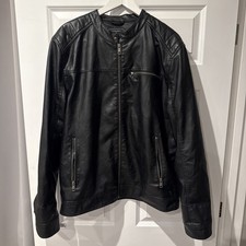 Giacca uomo ecopelle nera