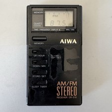 Ricevitore stereo radio tascabile portatile vintage AIWA CR-D10 AM/FM Giappone 1988-92