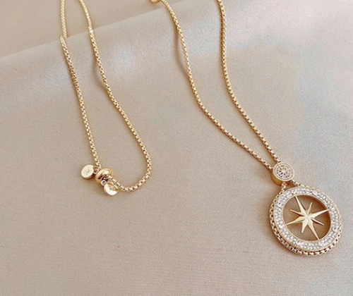 Collana lunga con stella - lunga,