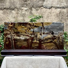 14,3 libbre bellissimo quadro pietra calcarea dendritica cinese naturale Guohua - raro