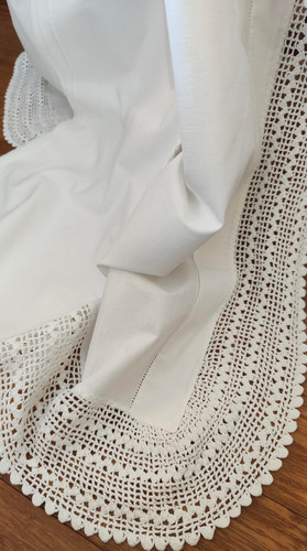 Grande lenzuolo vintage letto - vintage,