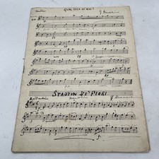 MANOSCRITTO SPARTITO ANTICO