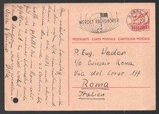 1952 Svizzera Basilea Ascolta Radio Slogan 25c Cartolina Postale Cancelleria