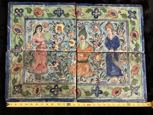 Antico pannello persiano - , qajar