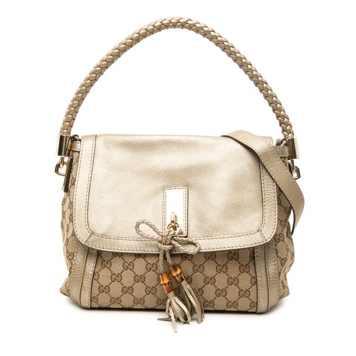Gucci canvas bella flap - canvas,