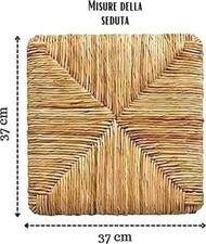 RICAMBIO SEDILE FONDO IN PAGLIA SEDIA PISA 37X37