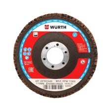 Dischi Lamellari Abrasivi 115mm GR.60 Corindone 10pz - WÜRTH 057931560