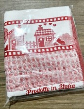 Strofinaccio cucina “casine” con tela aida da ricamare