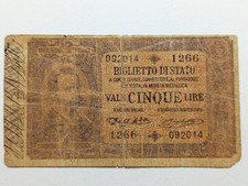 RARISSIMO 5 LIRE REGNO