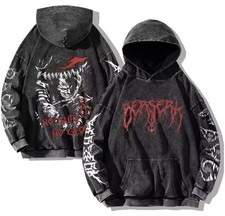 Felpa Berserk Anime Manga Uomo Donna Oversize Cotone Streetwear Vintage Y2K Hip