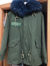 Parka pelliccia di volpe blu