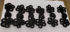 6 Alamari neri passamaneria soutache medi 13 cm circa seta?