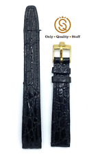 Omega Cinturino Alligatore Nero Black Alligator Strap 14mm-12mm Buckle Originale