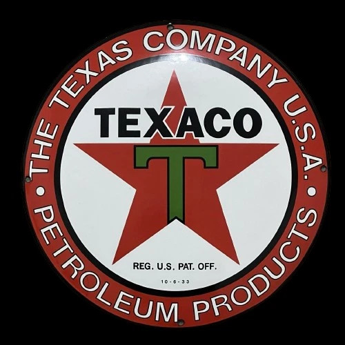 Porcelian texaco enamel - porcelian,