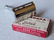 Rasoio di sicurezza Personna Tech usato con Personna Zipak safety razor vintage