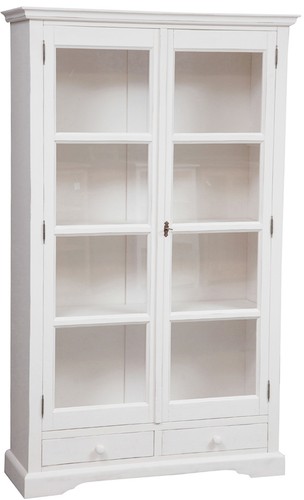 Vetrina legno bianco - bianco, antico