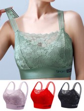 Damen BH Nahtlos Seamless Sport Komfort Push Up Yoga Mesh Fitness.Frauen Busti )