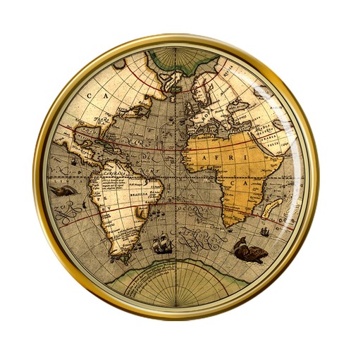 Antico mappamondo spilla - antico,